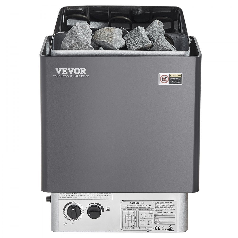SCA-45NS - 4.5KW VEVOR Sauna Heater, 105-210 cu ft, Stainless Steel