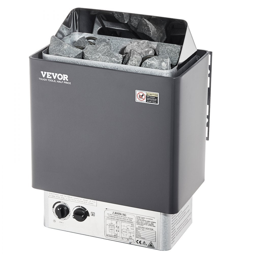 SCA-45NS - 4.5KW VEVOR Sauna Heater, 105-210 cu ft, Stainless Steel