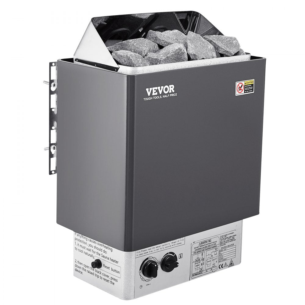 SCA-45NS - 4.5KW VEVOR Sauna Heater, 105-210 cu ft, Stainless Steel