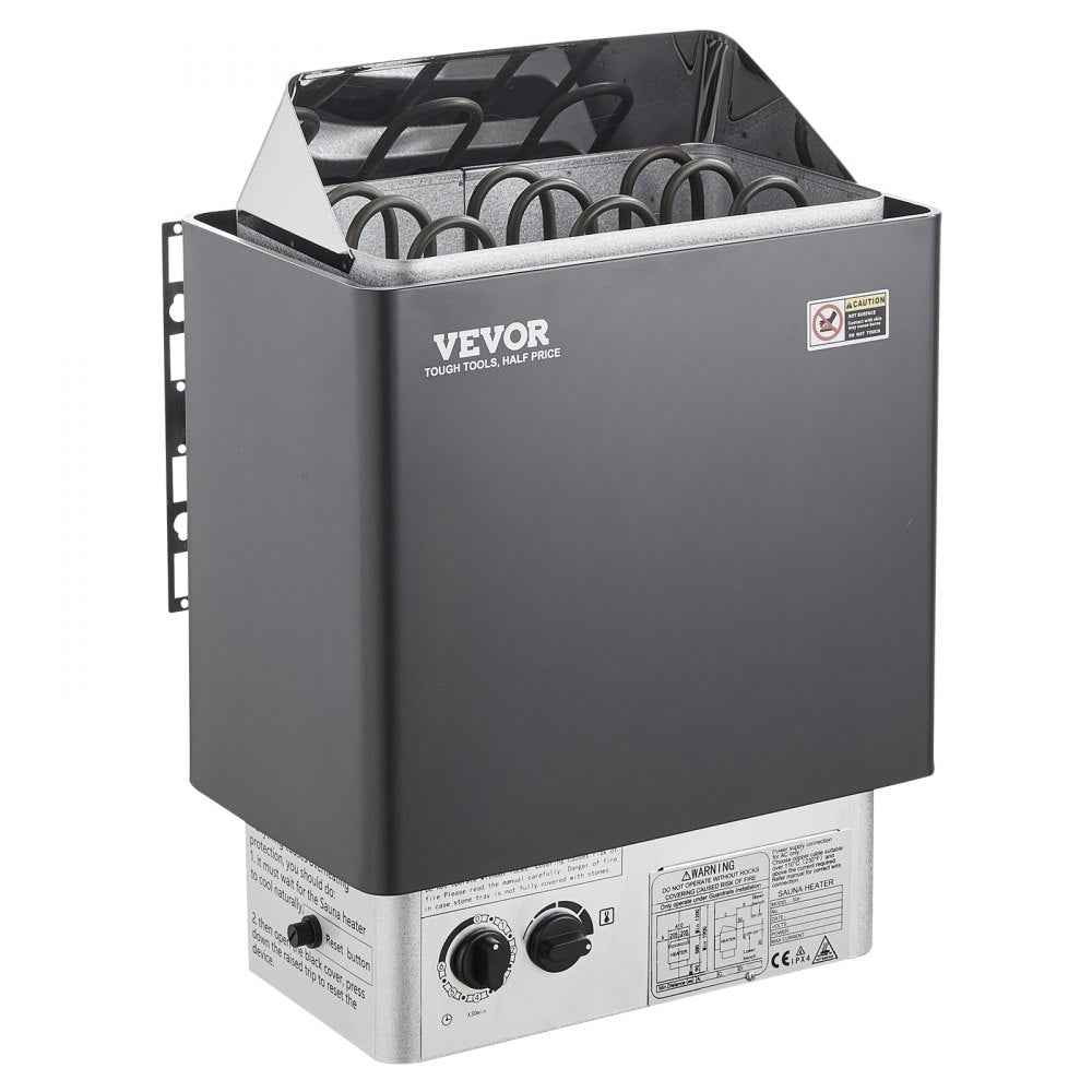 SCA-45NS - 4.5KW VEVOR Sauna Heater, 105-210 cu ft, Stainless Steel