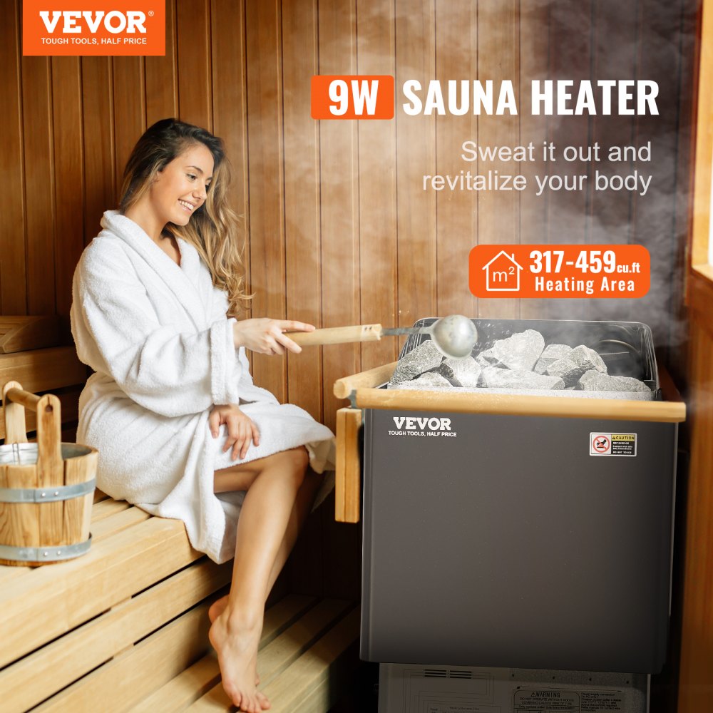 SCA-90BW - 9KW VEVOR Electric Sauna Heater with External Controller