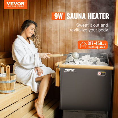 SCA-90BW - 9KW VEVOR Electric Sauna Heater with External Controller