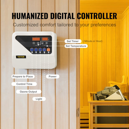 SCA-90BW - 9KW VEVOR Electric Sauna Heater with External Controller