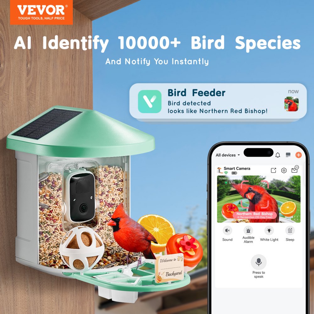 FB-A03 - 2K HD Smart Bird Feeder with AI, 2L Capacity