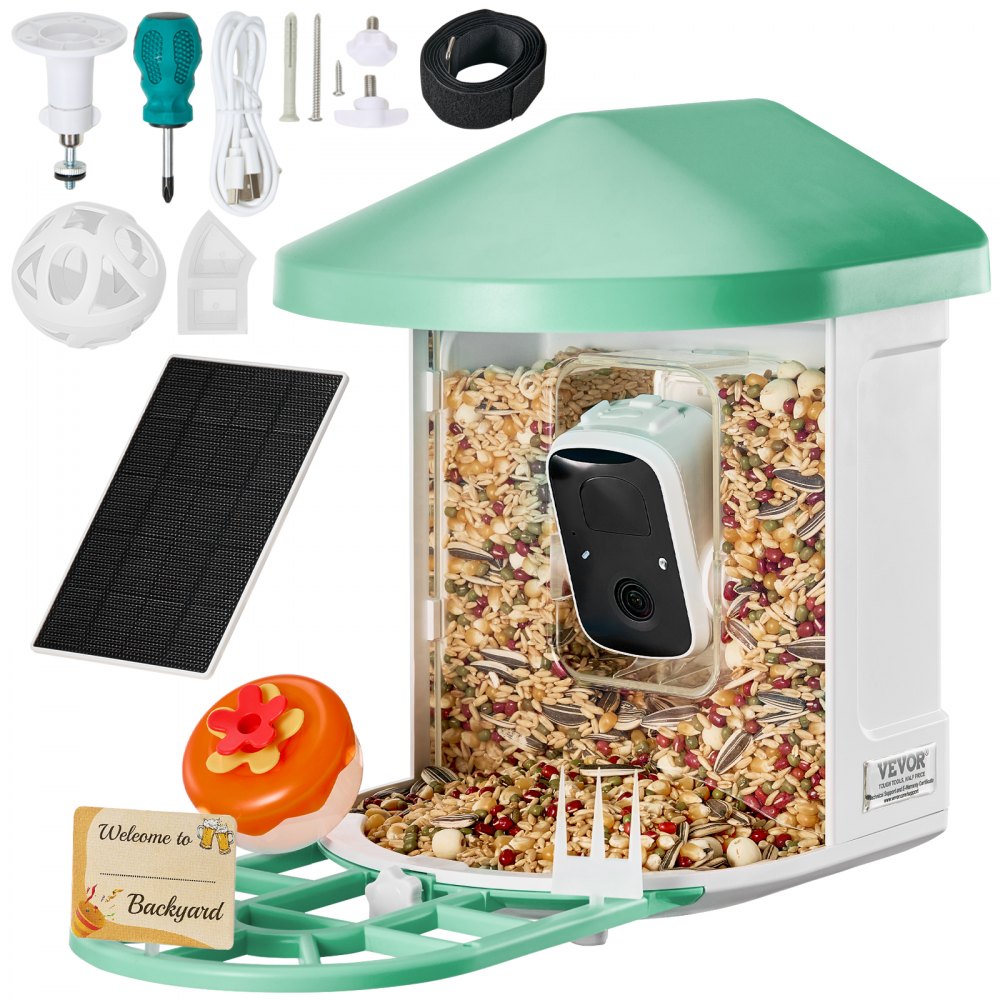 FB-A01 - 2K Smart Bird Feeder with Night Vision & AI Squirrel Repellent
