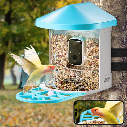 FB-A02 - VEVOR 2K Smart Bird Feeder with AI Camera & 2L Food Capacity