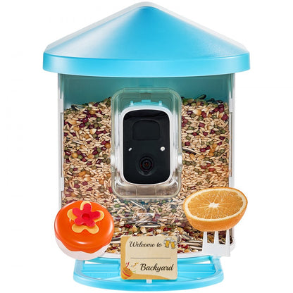FB-A02 - VEVOR 2K Smart Bird Feeder with AI Camera & 2L Food Capacity