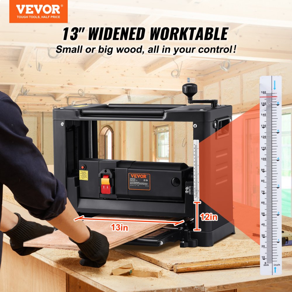 M1B-LS-3301 - 15 Amp 13" VEVOR Thickness Planer for Precision Woodworking