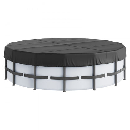 NLSSGBOX15FT - Durable 15 Ft Round Pool Cover with Drawstring Design