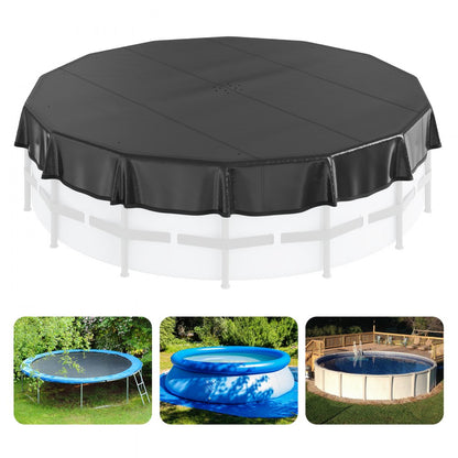 NLSSGBPVC15FT - Heavy-Duty 15 Ft Round PVC Pool Cover with Drawstring