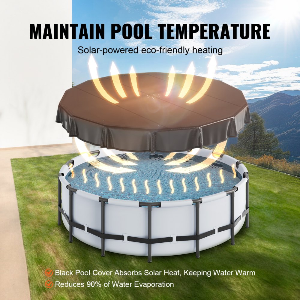 NLSSGBOX18FT - 18 Ft VEVOR Pool Cover, Solar Absorbent, Waterproof Protection