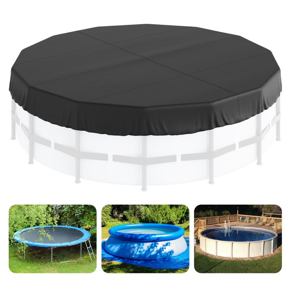 NLSSGBOX18FT - 18 Ft Round Pool Cover, Durable 420D Oxford Fabric