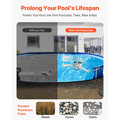 1530OV - Extra-Thick 15x30 ft Pool Liner Pad for Ultimate Protection