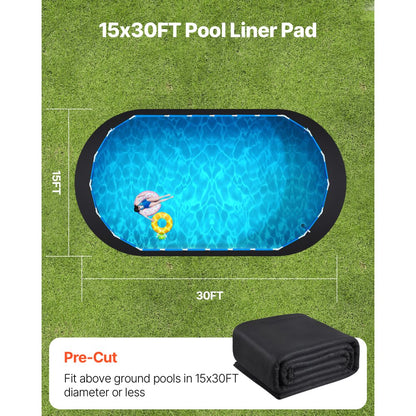 1530OV - Extra-Thick 15x30 ft Pool Liner Pad for Ultimate Protection