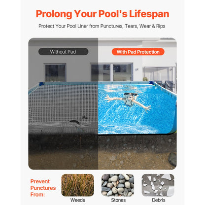 1224RE - Extra-Thick 12x24 Pool Liner Pad for Ultimate Protection