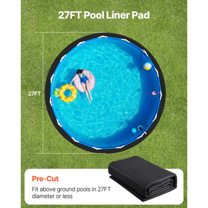 27R - Extra-Thick 27ft Pool Liner Pad for Durability and Protection