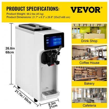 VV-BQL-9200ST-W110 - 4.5L Soft Serve Ice Cream Maker with Touch Screen