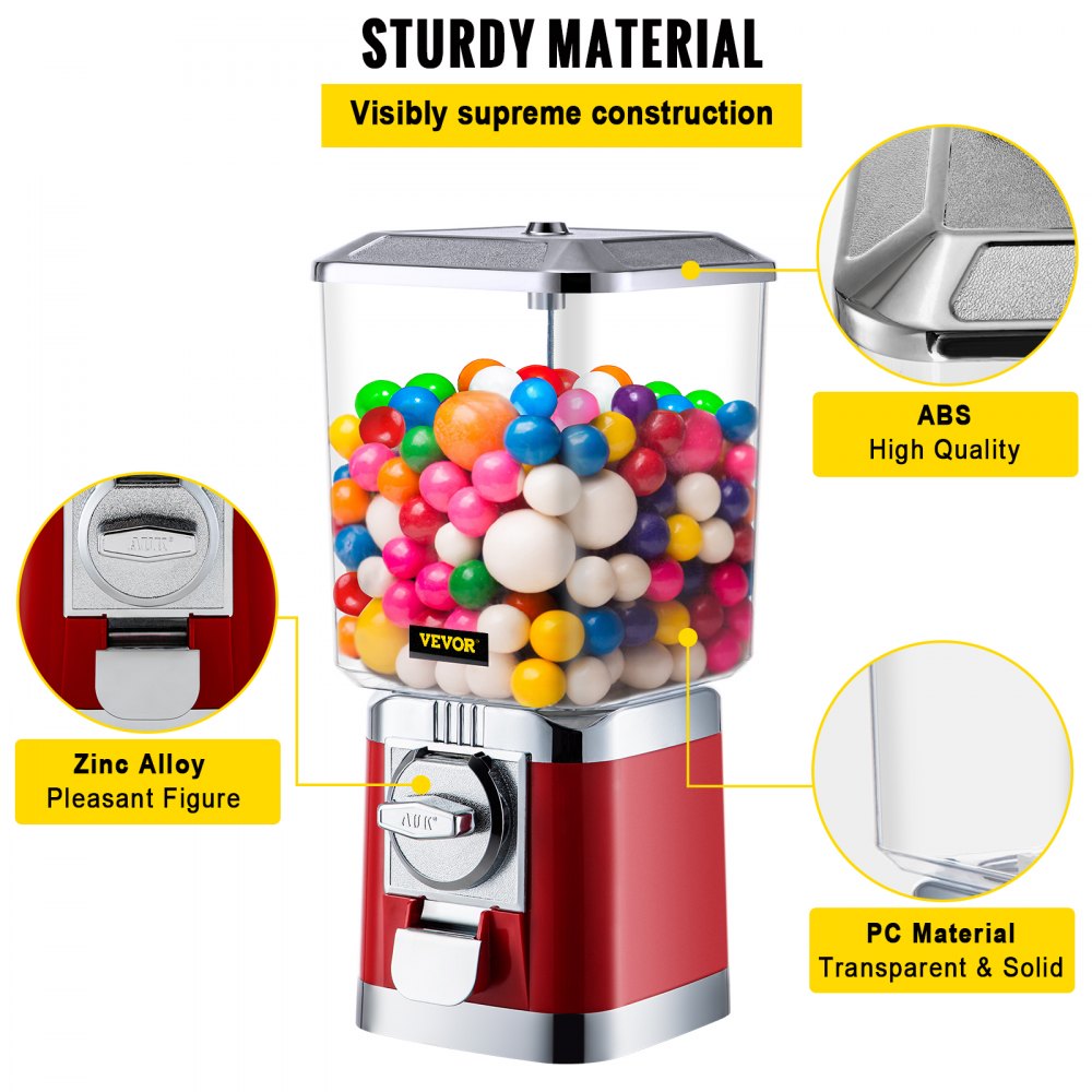 VV-OCM-R17 - Durable Gumball Machine for 410 Candies & Capsule Toys