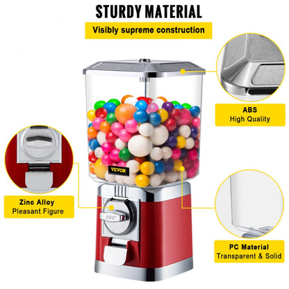 VV-OCM-R17 - Durable Gumball Machine for 410 Candies & Capsule Toys