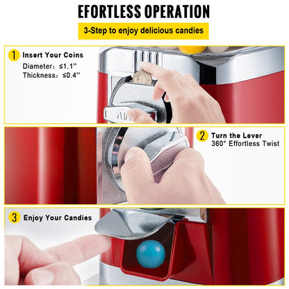VV-OCM-R17 - Durable Gumball Machine for 410 Candies & Capsule Toys