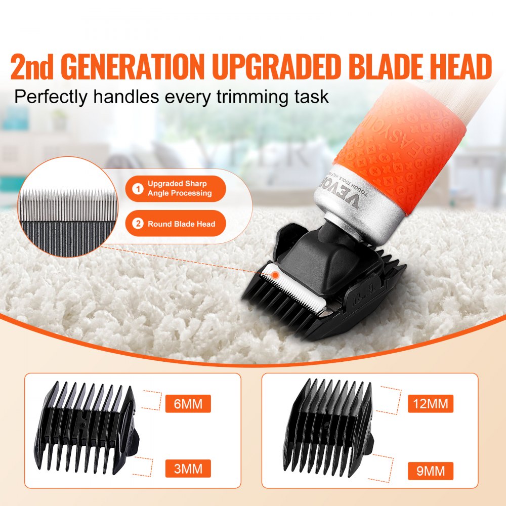 MDB-22 - VEVOR 200W Carpet Trimmer with Adjustable Speeds and Precision Blades