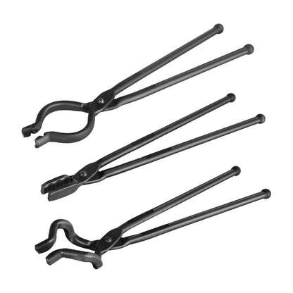 DZQ04 - 18" Carbon Steel Blacksmith Tongs for Forging Projects