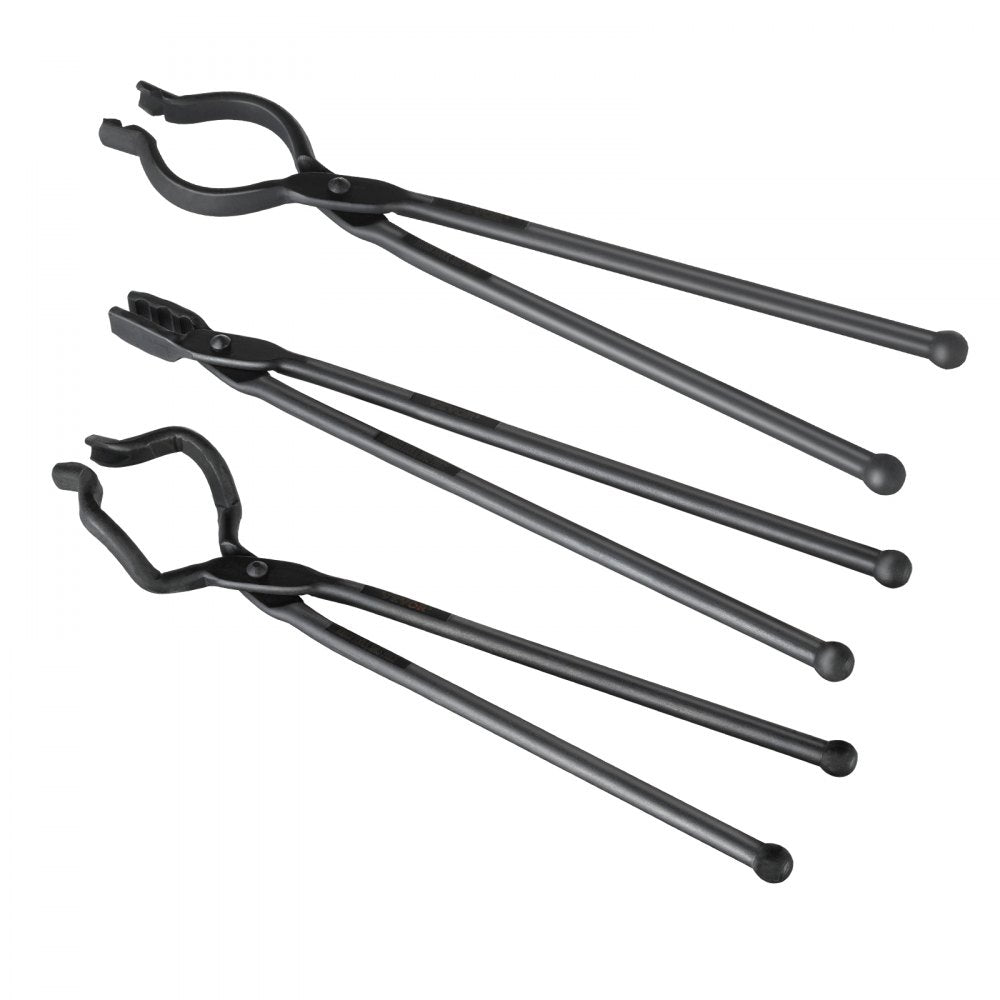 DZQ04 - 18" Carbon Steel Blacksmith Tongs for Forging Projects