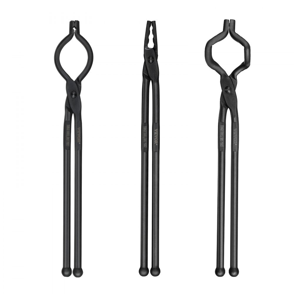 DZQ04 - 18" Carbon Steel Blacksmith Tongs for Forging Projects