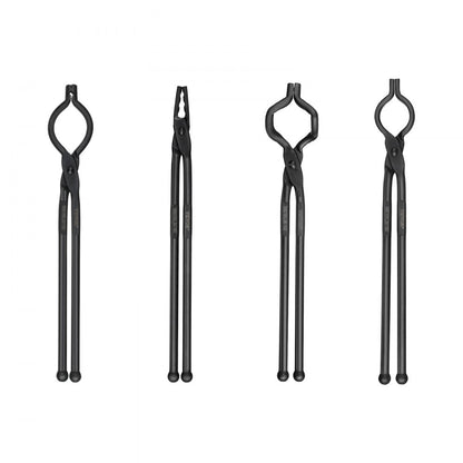 DZQ05 - Set of 4 VEVOR Carbon Steel Blacksmith Tongs - 18" Long