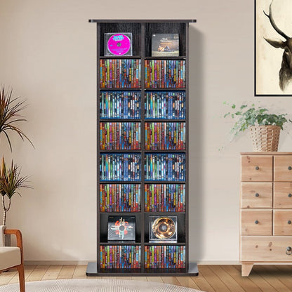 KLDS-04 - VEVOR 50.98in Media Storage Cabinet for 464 CDs with Adjustable Shelves