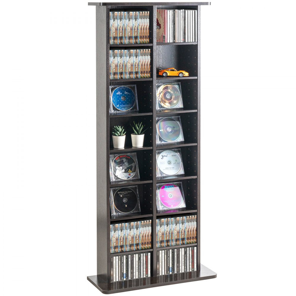 KLDS-04 - VEVOR 50.98in Media Storage Cabinet for 464 CDs with Adjustable Shelves