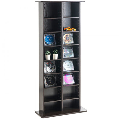 KLDS-04 - VEVOR 50.98in Media Storage Cabinet for 464 CDs with Adjustable Shelves