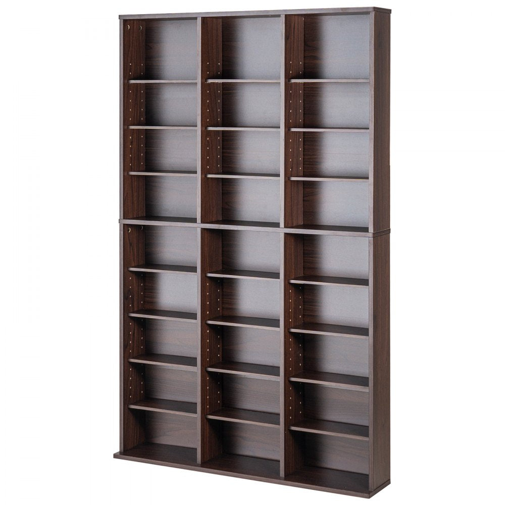 USF00101 - Espresso Media Cabinet 37.36" with Adjustable Shelves & Stability Features