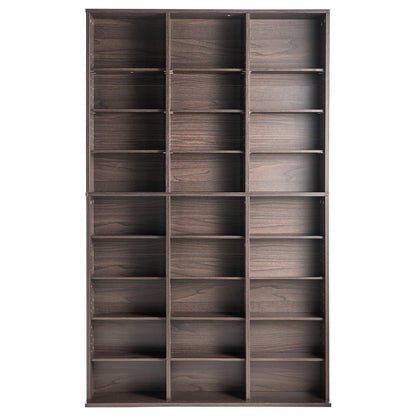USF00101 - Espresso Media Cabinet 37.36" with Adjustable Shelves & Stability Features