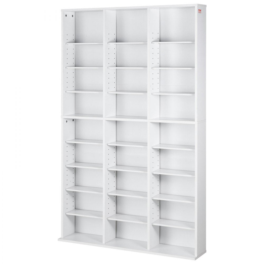 USF00102 - 756-CD Media Storage Cabinet, Adjustable Shelves, White Finish