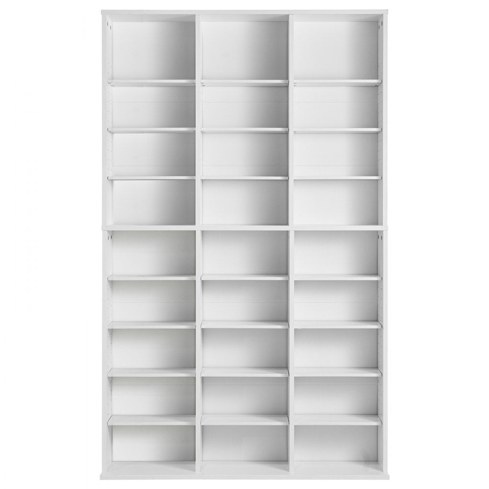 USF00102 - 756-CD Media Storage Cabinet, Adjustable Shelves, White Finish