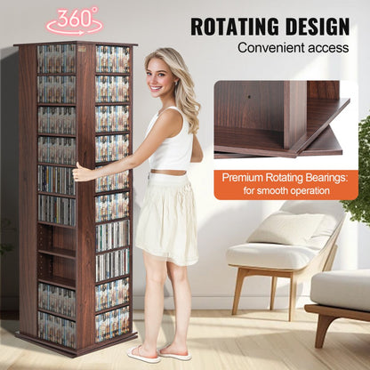 USF00301 - Adjustable 64.76" Spinning Media Tower for 1040 CDs/DVDs