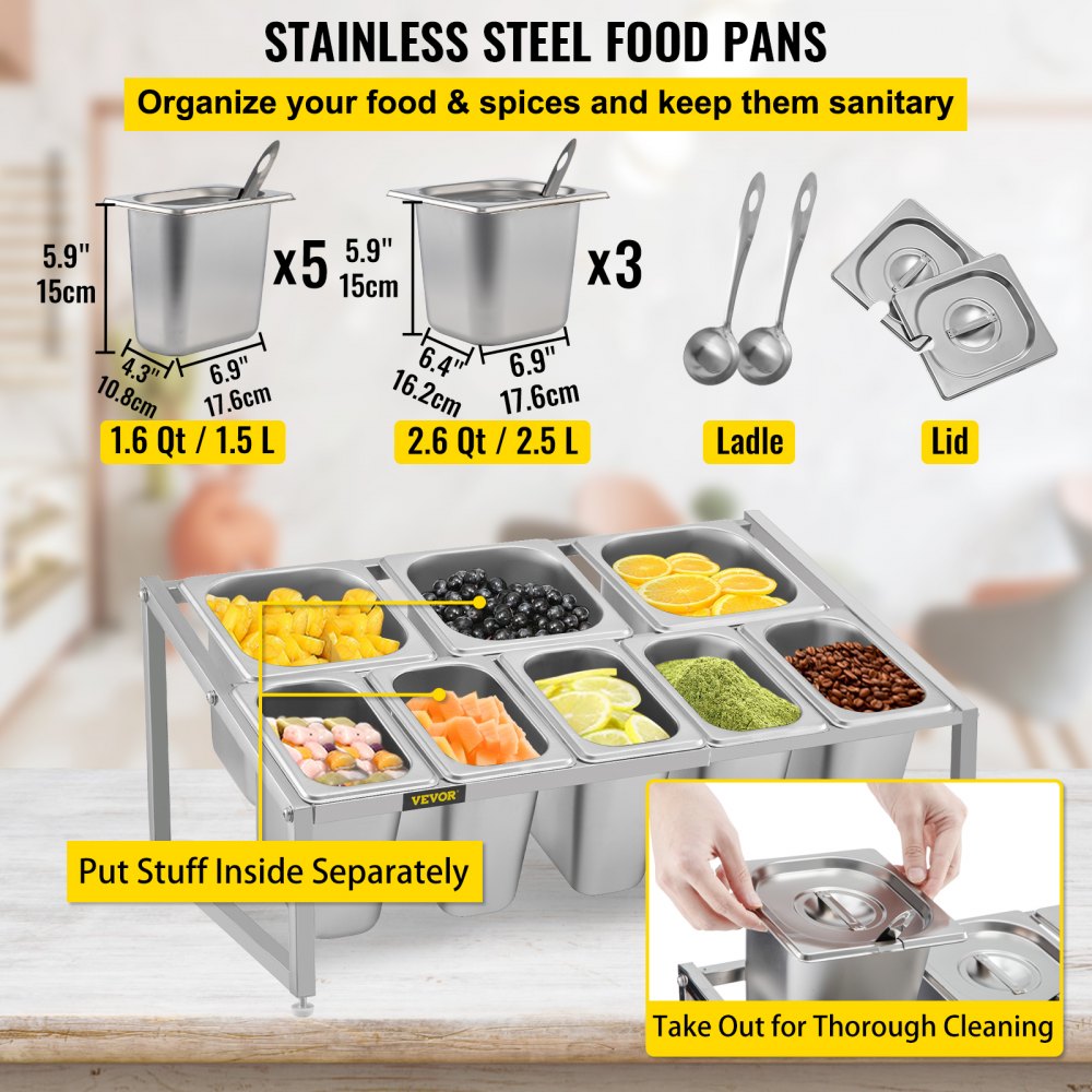 C-813 - Adjustable 2-Tier Stainless Steel Spice Rack, 13.8"-23.6" Expandable Design