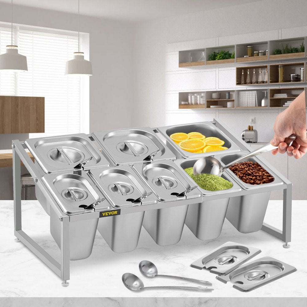 C-813 - Adjustable 2-Tier Stainless Steel Spice Rack, 13.8"-23.6" Expandable Design