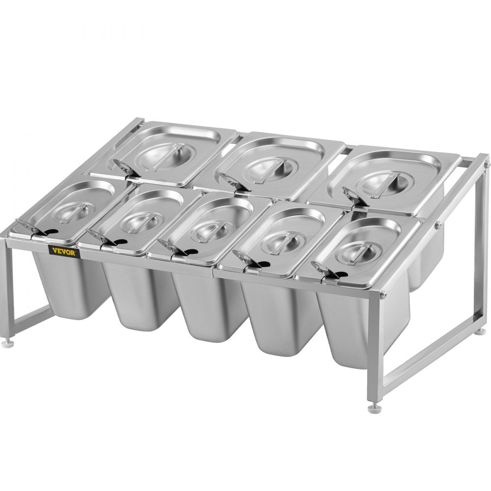 C-813 - Adjustable 2-Tier Stainless Steel Spice Rack, 13.8"-23.6" Expandable Design