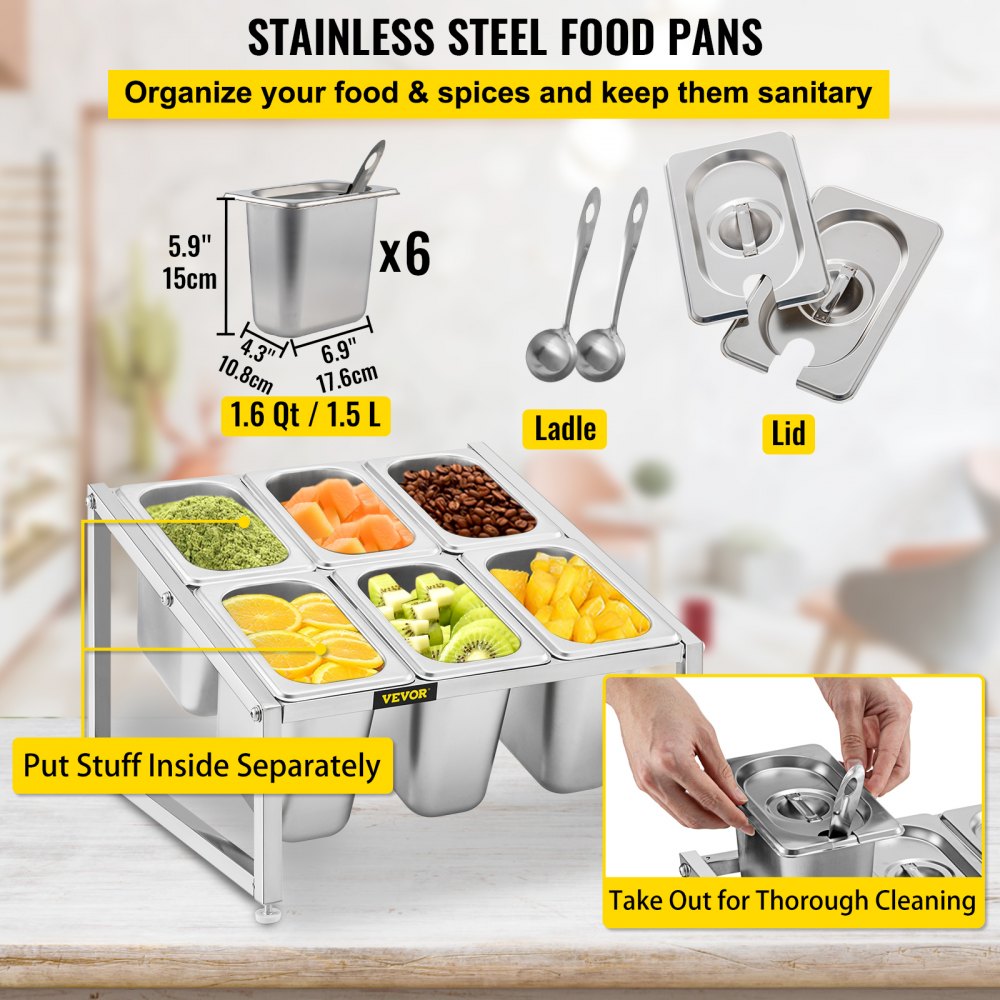 C-803 - Adjustable 2-Tier Stainless Steel Spice Rack, 13.8"-23.6" Wide