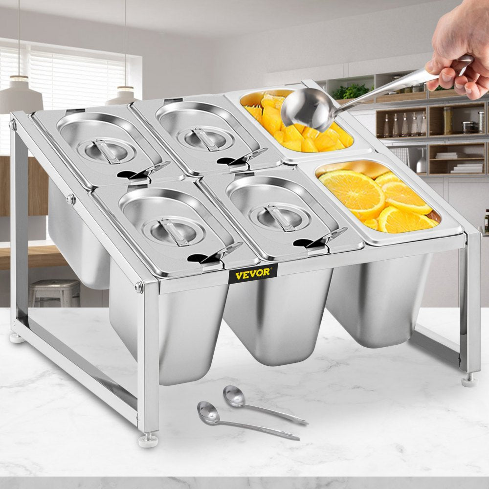 C-803 - Adjustable 2-Tier Stainless Steel Spice Rack, 13.8"-23.6" Wide