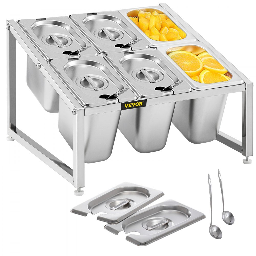 C-803 - Adjustable 2-Tier Stainless Steel Spice Rack, 13.8"-23.6" Wide