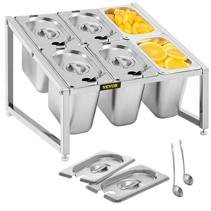 C-803 - Adjustable 2-Tier Stainless Steel Spice Rack, 13.8"-23.6" Wide