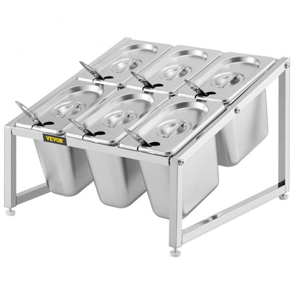 C-803 - Adjustable 2-Tier Stainless Steel Spice Rack, 13.8"-23.6" Wide