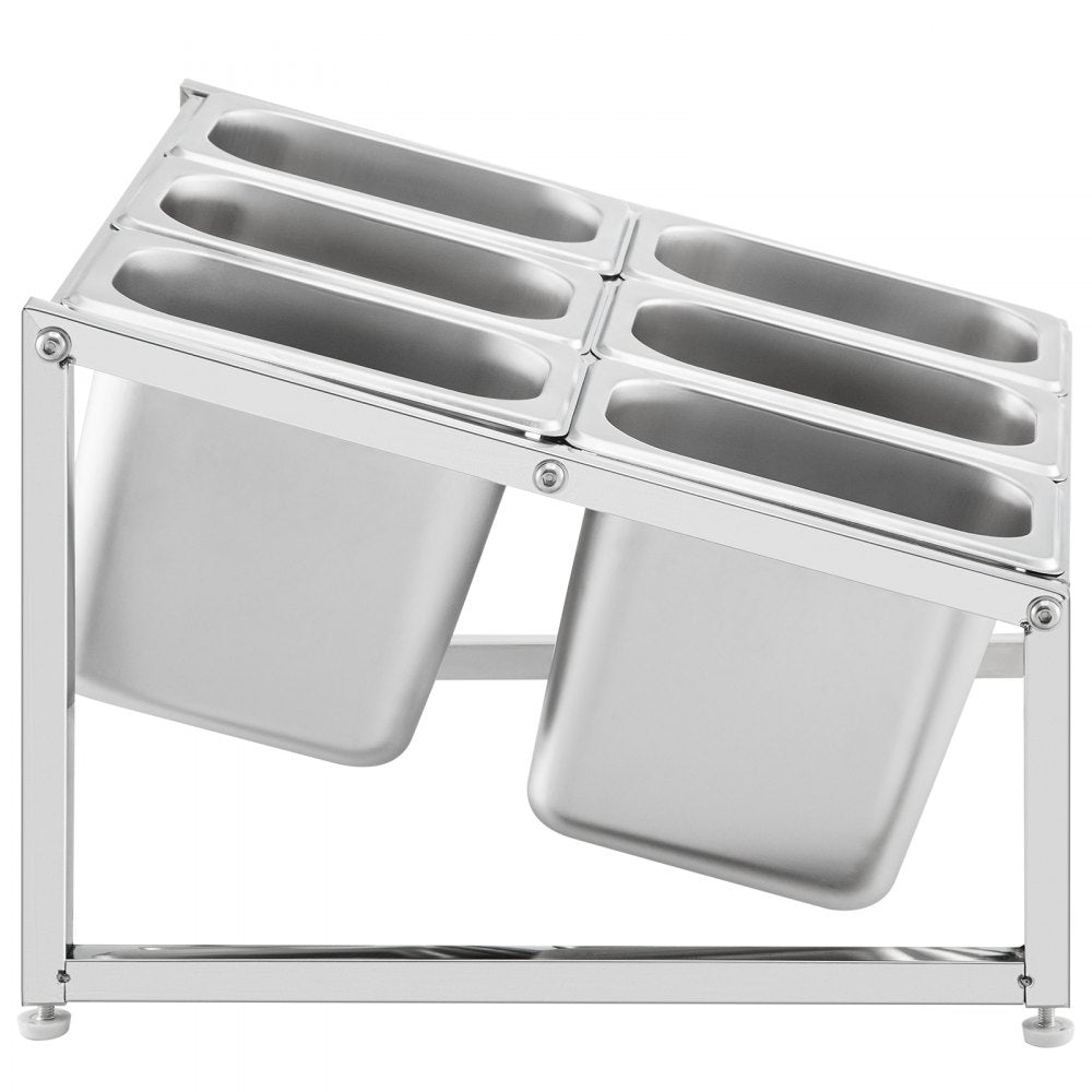 C-803 - Adjustable 2-Tier Stainless Steel Spice Rack, 13.8"-23.6" Wide