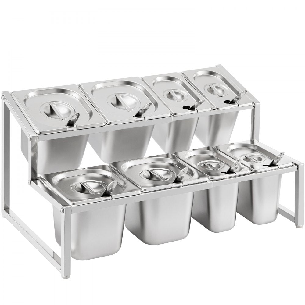 A-809 - Expandable 2-Tier Stainless Steel Spice Rack, 13.8" to 23.6"