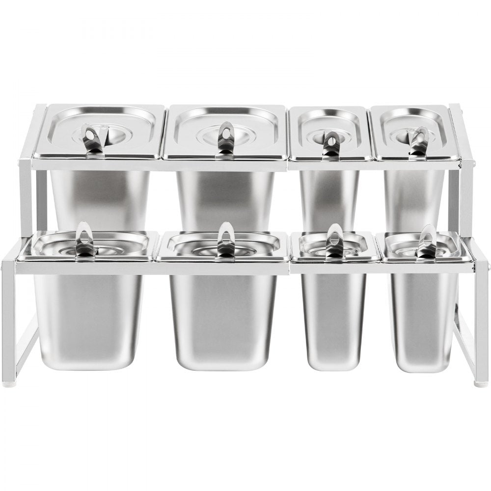 A-809 - Expandable 2-Tier Stainless Steel Spice Rack, 13.8" to 23.6"