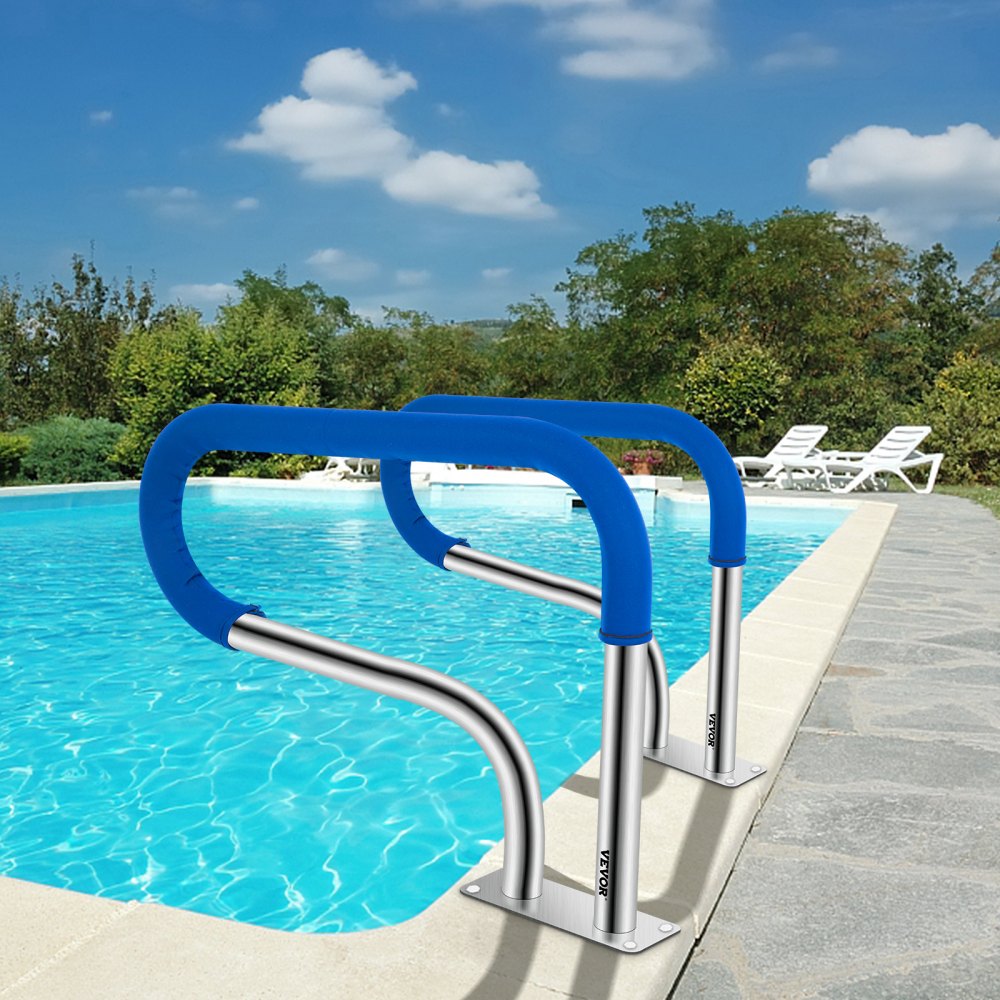 VV-YCFS-3W 32X23YC - Sturdy 32" Stainless Steel Pool Handrail with Skid-Proof Grip