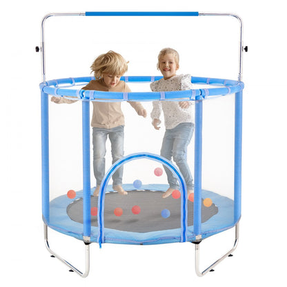 TX-B7110-55in - Adjustable 55" Kids Trampoline with Safety Net for Indoor/Outdoor Fun